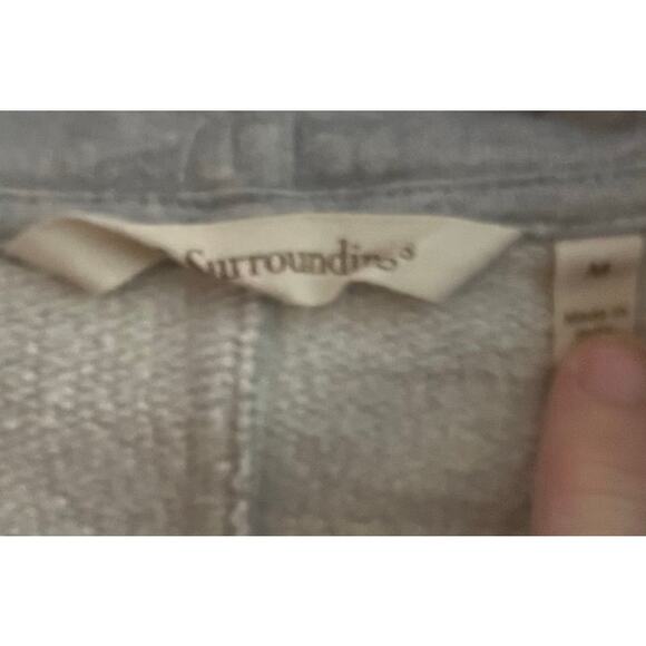 Soft Surroundings Size M Gray Go Lively Travel Wrap Hoodie Jacket Sweatshirt - Picture 6 of 6